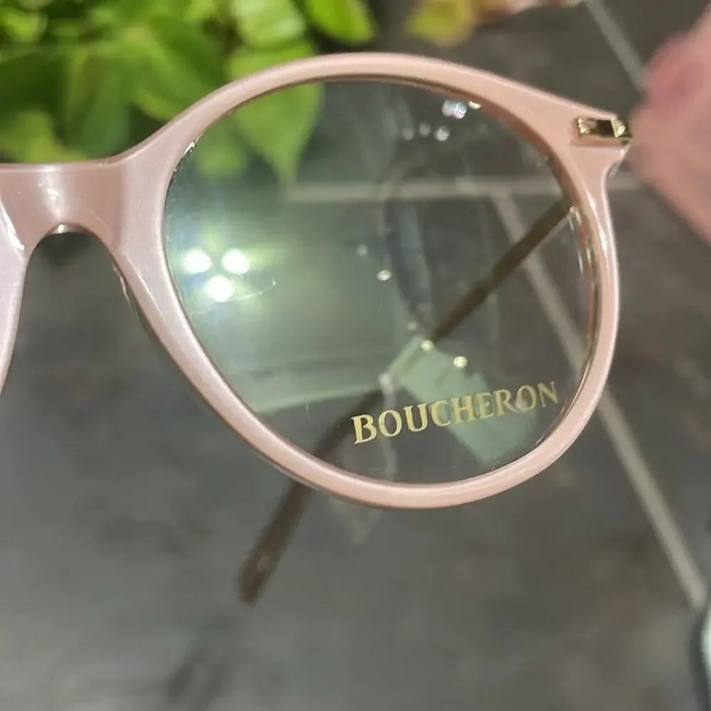 Boucheron Clear Lens Eyeglasses Pink Gold‎ Frame New Retails $730